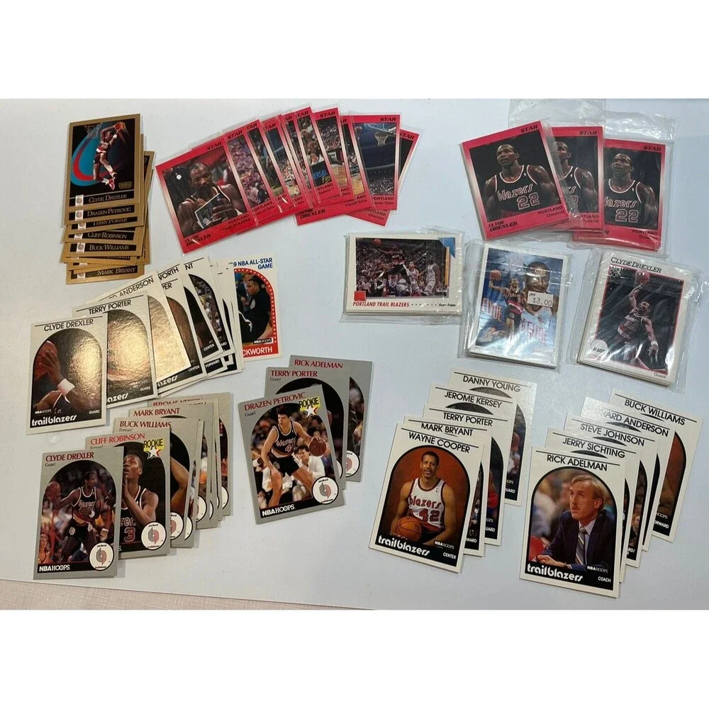 Portland Trail Blazers Team Sets & (4) 1991 Star Clyde Drexler 11-card Sets